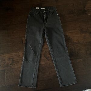 Rolla’s Women's Highrose Straight Black Jeans NWT size 26